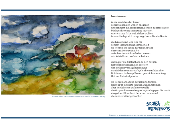 Read more about the article scottish impressions  | zwei gedichte und aquarelle