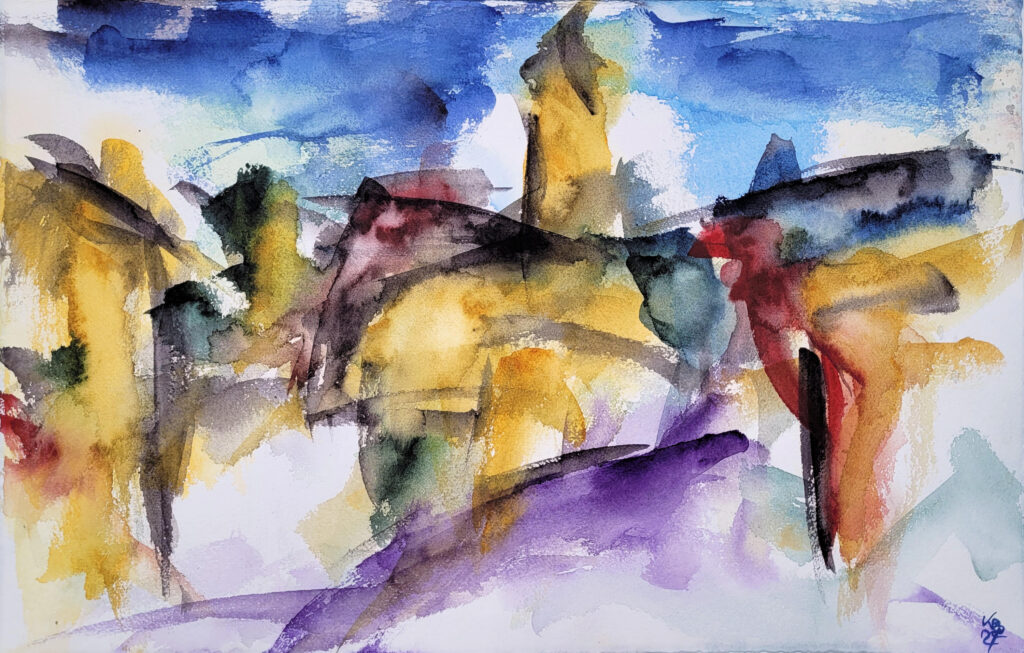 24-10-15, Campbeltown, Watercolour 50 x 32,5 cm, © 2024 by Klaus Bölling