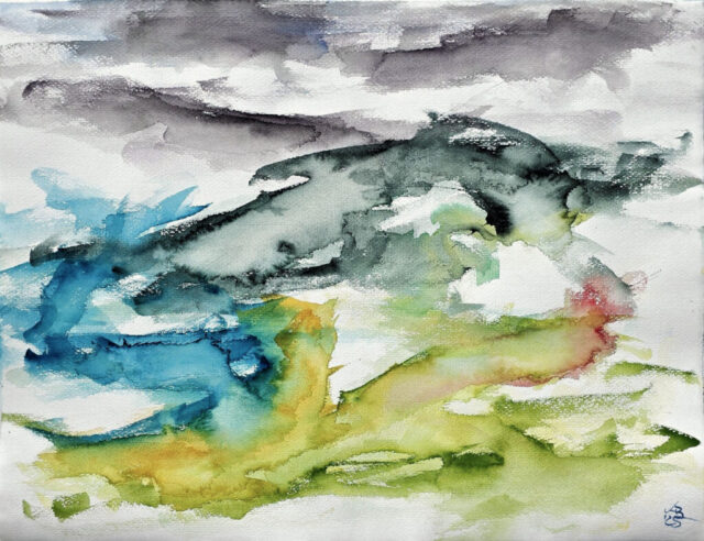 MacLean’s Nose, Ardnamurchan, Ardnamurchan, Watercolour 65 x 50 cm, © 2025 by Klaus Bölling