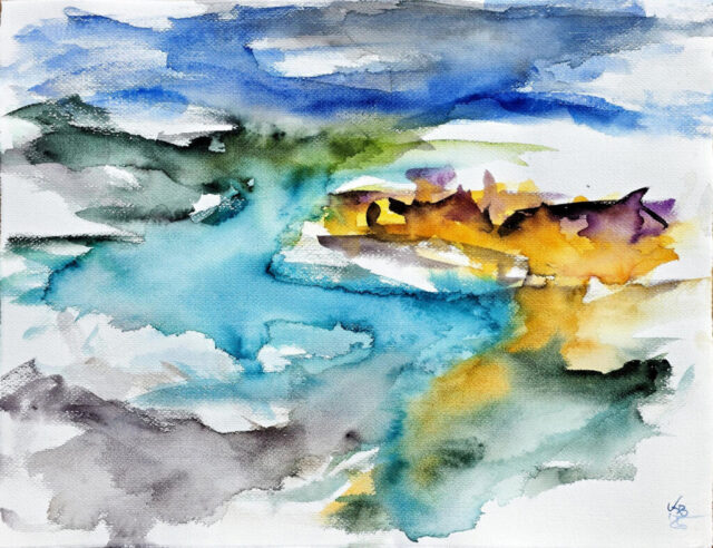 Bunnahabhain Distillery, Islay, Watercolour 65 x 50 cm, © 2025 by Klaus Bölling